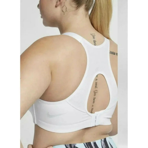 Nike Rival Plus Size Sports Bra cut out 32F Ultimate High Support White women's - Picture 3 of 9